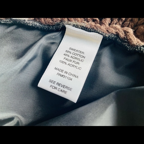 NWOT New Directions Faux Fur Sweater Top Coat Vest - Picture 5 of 7